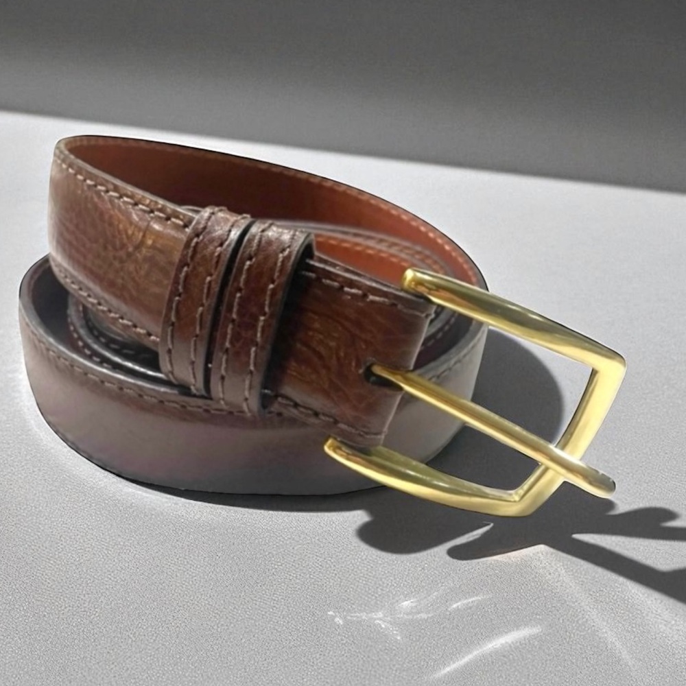 J. HILBURN COGNAC LEATHER BELT SIZE 41